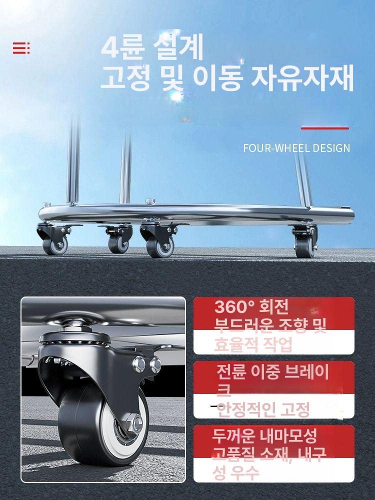 이동식 마대 거치대 지지대 폐기물 철제 자루 건설현장 수거함 공사장 톤백 대형 낙엽 - 상세 이미지 4