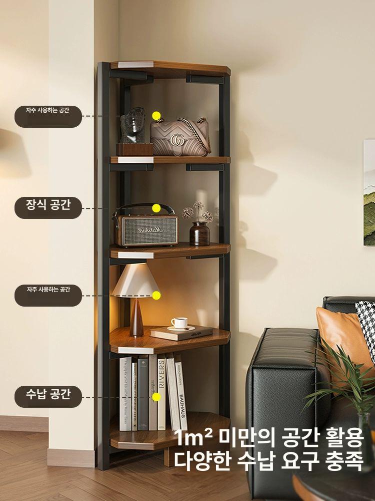 거실코너 코너수납장 틈새 진열장 침실 수납 가구 서랍장 수납장 인테리어 와인 선반 조립 - 상세 이미지 3