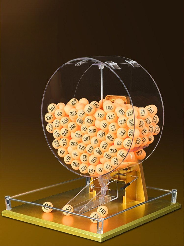 공뽑기 추첨기 경품 복권 복권기계 소형 이벤트 기계 뽑기 번호 추첨볼 레드 없음 골드 - 상품 이미지