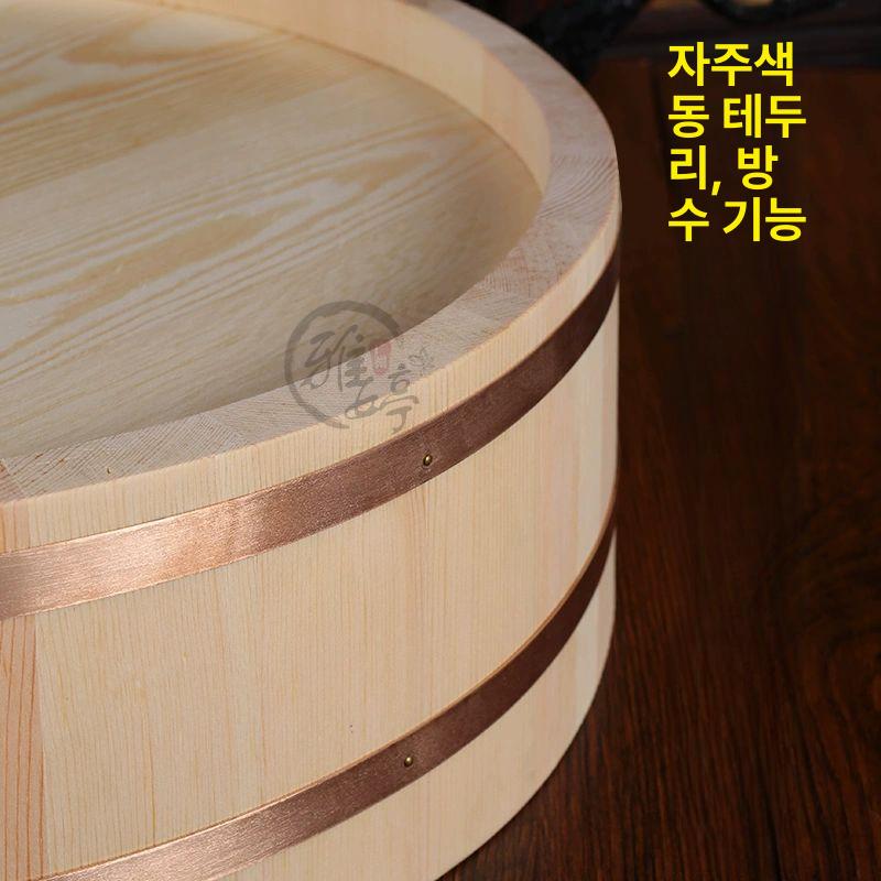 식힘통 보관통 초밥통 스시 항기리 비빔통 나무 초밥 원목 샤리통 도시락 보온 일식집 밥통 - 상세 이미지 4