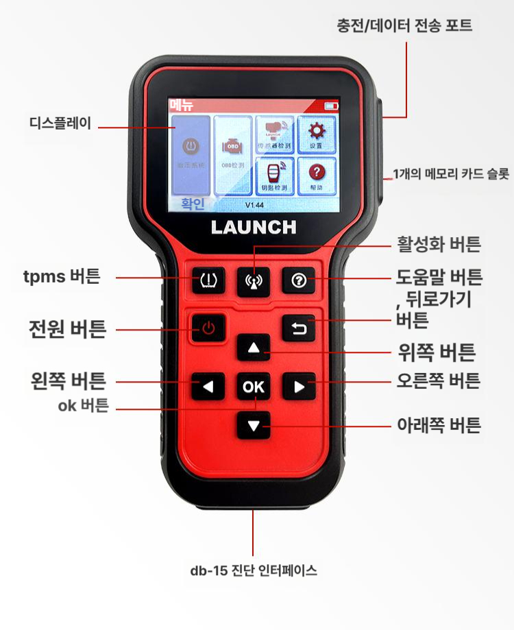 측정기 타이어공기압진단기 차량용 게이지 디지털 스캐너 공기압센서 온도 체크 - 상세 이미지 3