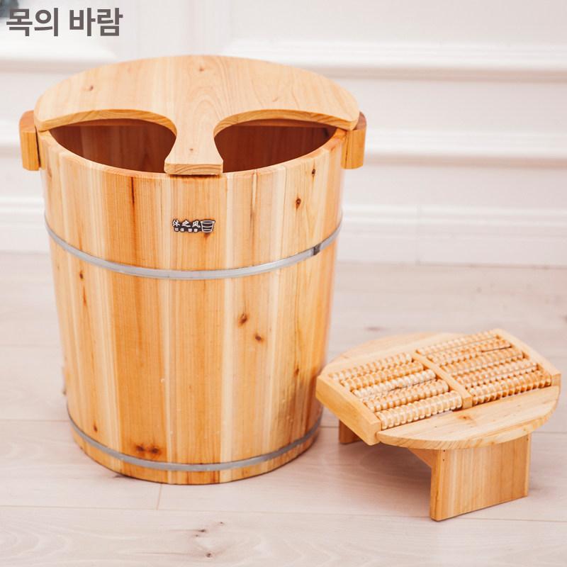 족욕기 히노끼족욕통 편백나무 발찜질 스파 족탕 힐링 습식 - 상세 이미지 3