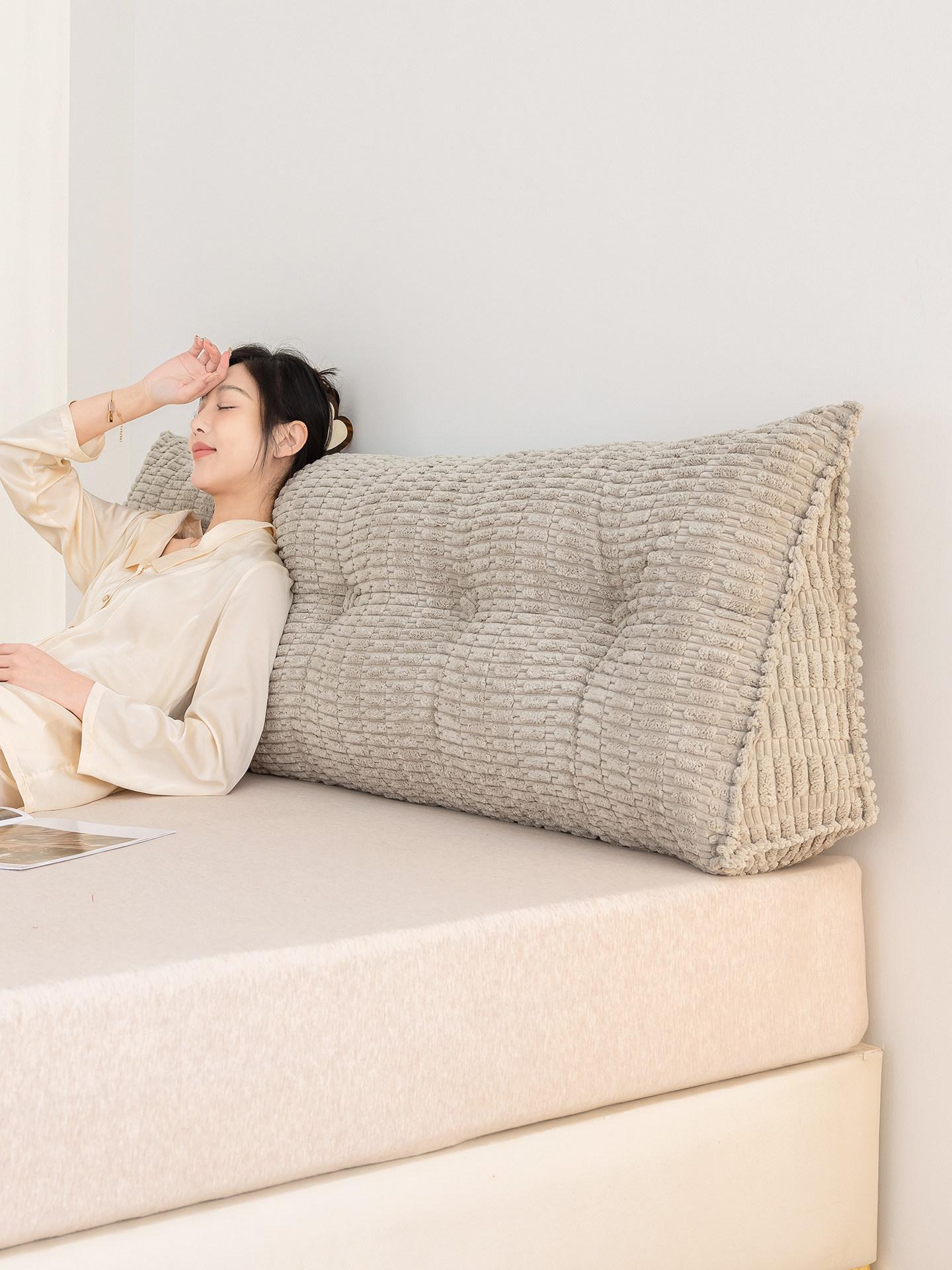 침대 삼각쿠션 등받이 베드 방수 쇼파 쿠션 받침 침대등받이쿠션 미니 대형 삼각등받이쿠션 - 상세 이미지 3