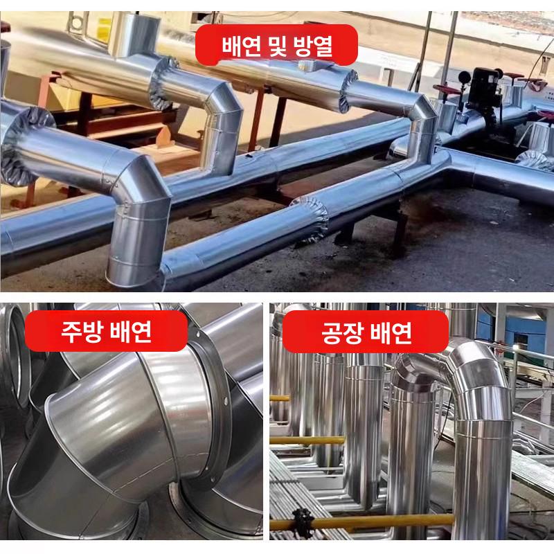 스파이럴 연통 스텐 배관 클램프 부속 파이프 소켓 함석 커플링 커넥터 후렉시블 직경 - 상세 이미지 3