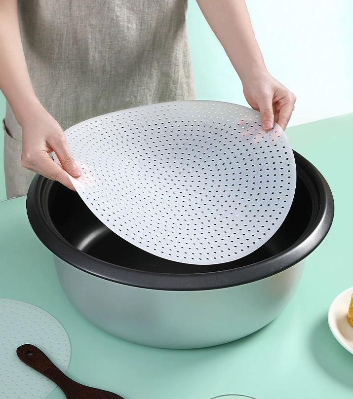 밥솥 찜기 냄비 바닥 논스틱 실리콘 쿠션 패드 식기 깔개 붙음방지 보호 시트 - 상품 이미지