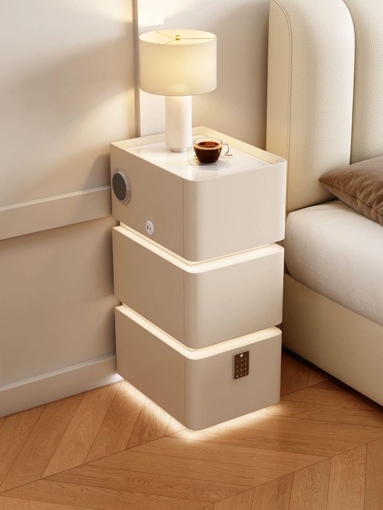 침대 협탁 나이트 테이블 침실 사이드 수납 정리장 3단 선반 안방 수납장 - 상세 이미지 3