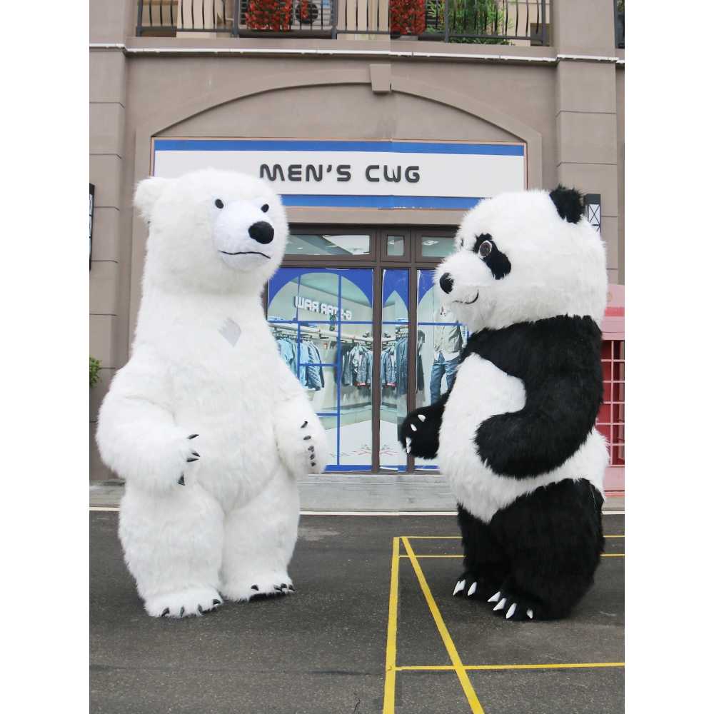 동물탈 북극곰 프로모션 의류 곰인형 인형극 이벤트 퍼레이드 판다 공연 행사용 - 상세 이미지 4