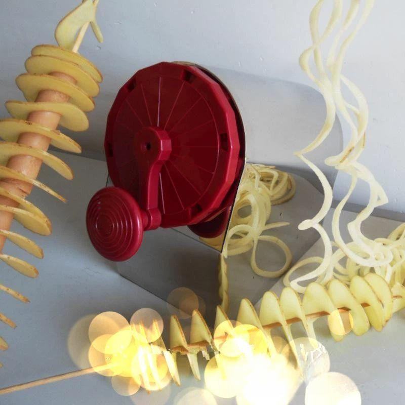 반자동 감자칩 나선형 슬라이스 메이커 커터 주방 채칼 트위스트 야시장 회오리감자칼 - 상품 이미지