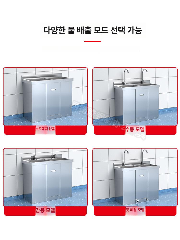 풋 페달 손 세정대 세정기 스테인리스 스테인레스 발수전 패달 - 상세 이미지 5