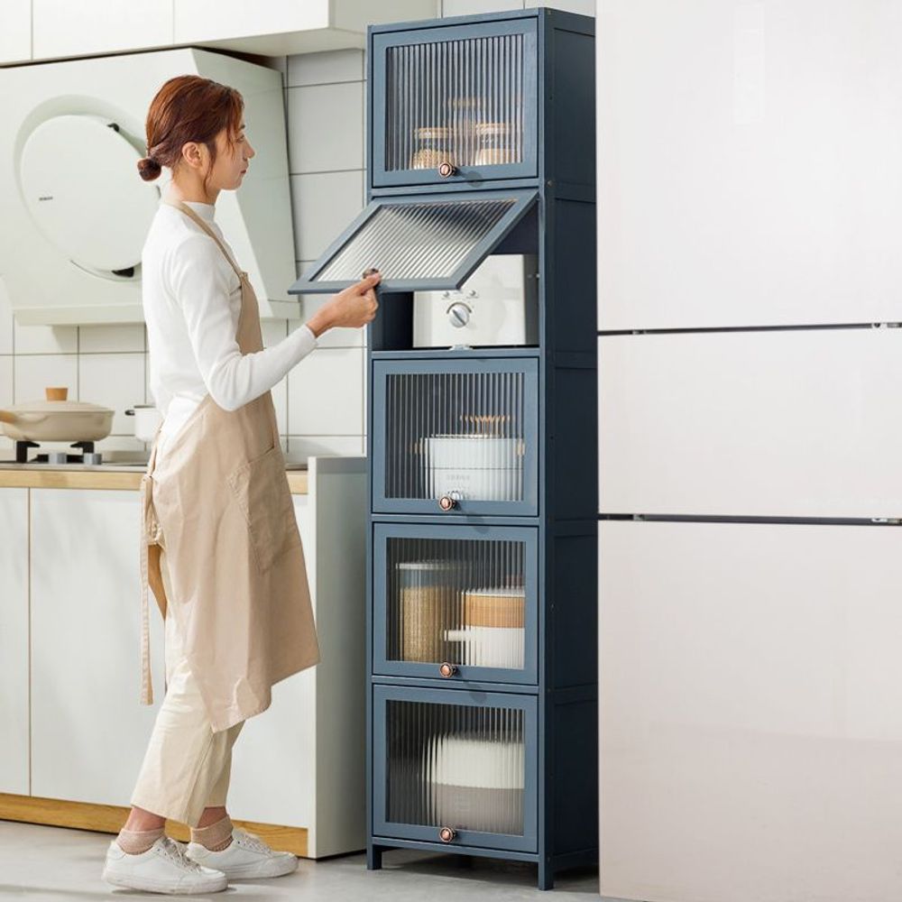 슬라이딩 냉장고틈새장 이동식 부엌 주방 틈새수납장 팬트리장 세로 홈바 보관 옆 - 상품 이미지