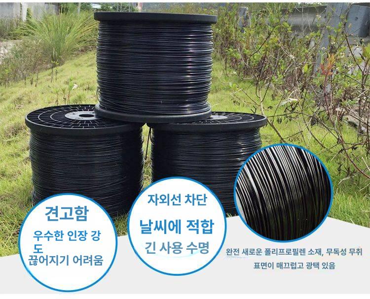 수평줄 와이어 고강도 원예용 식물 과수원 온실 철사 강선 코팅 농업용 플라스틱 포도 끈 - 상세 이미지 3