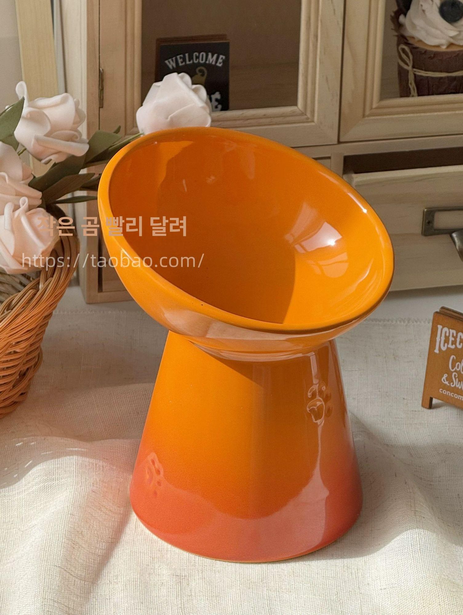 하이스탠드 강아지식기 도자기 펫볼 고양이 반려견 그릇 경사 펫보울 반려묘 급식기 - 상세 이미지 5