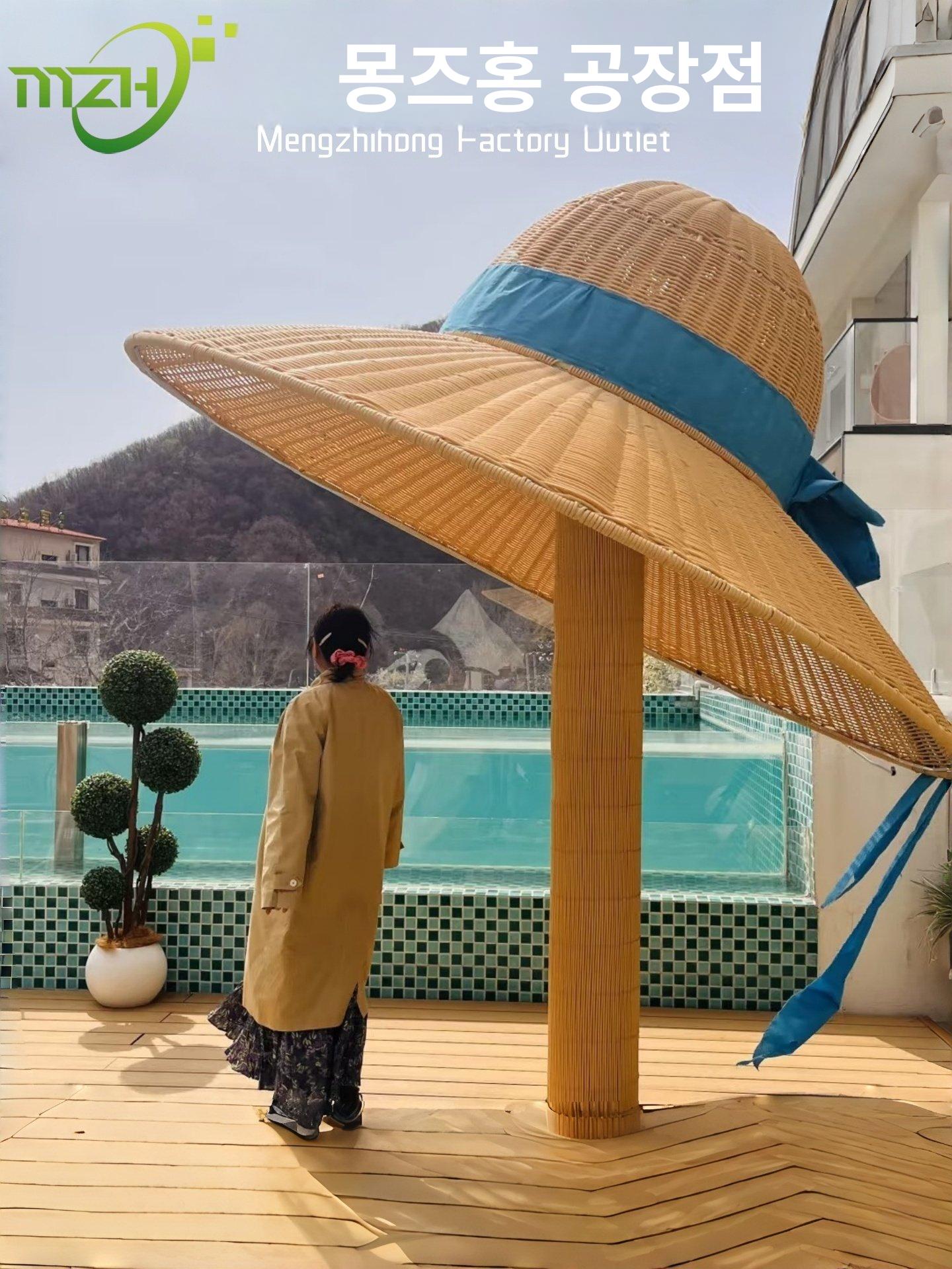 지붕 밀짚모자 그늘막 대형 - 상세 이미지 3