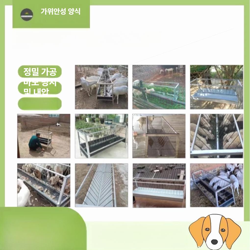 축사 돼지사료통 가축 양 밥통 급여기 건식 소여물통 염소먹이통 돈사 급식 배식기 - 상세 이미지 5