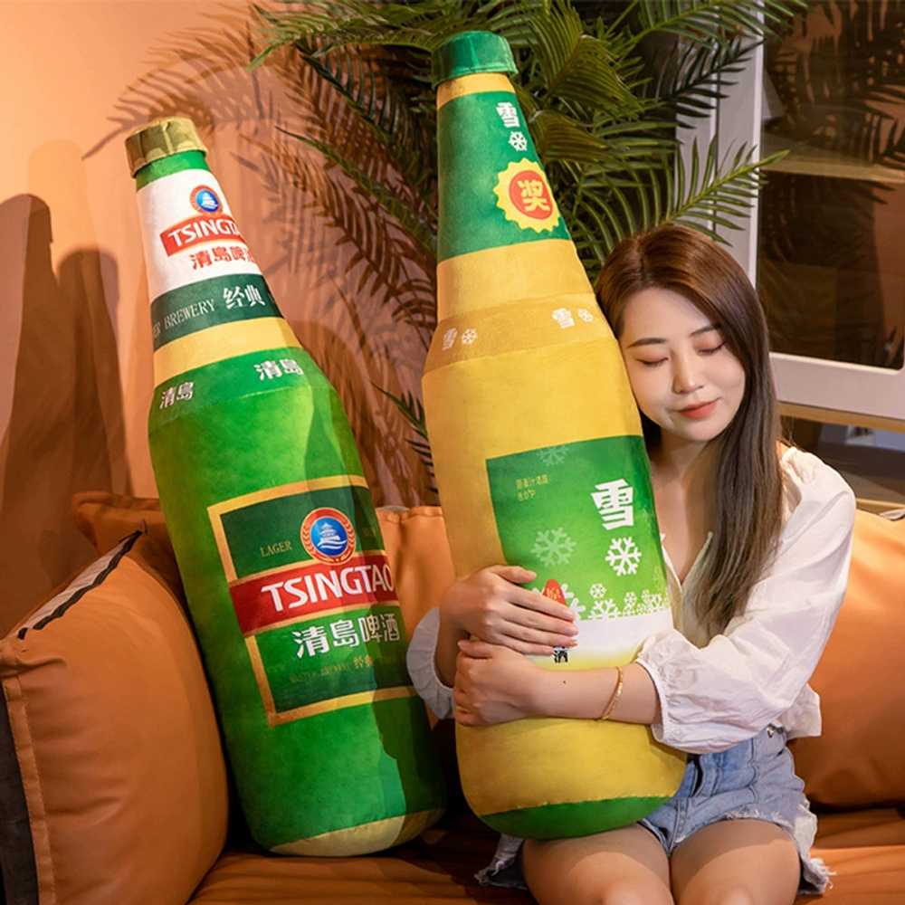 맥주 봉제인형 소파 술집 장난감 호프 액세서리 모델 컵 빈티지 인테리어 소주병 개 - 상품 이미지