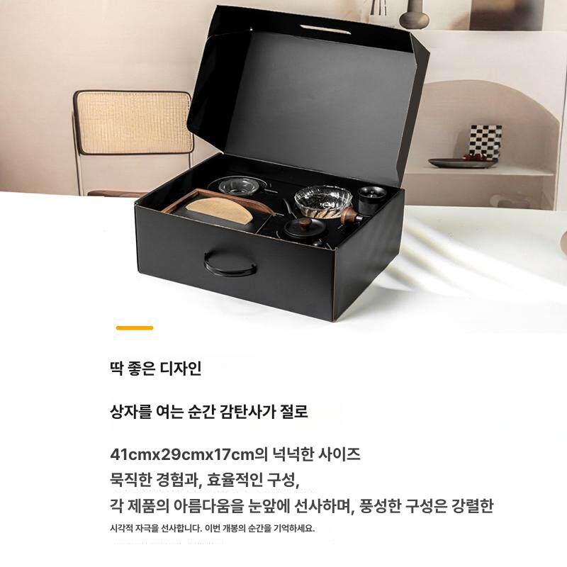 커피 드립세트 캠핑 가정용 세트 수동 카페 원두 커피세트 드립 야외 여행용 선물 고급 홈 - 상세 이미지 4