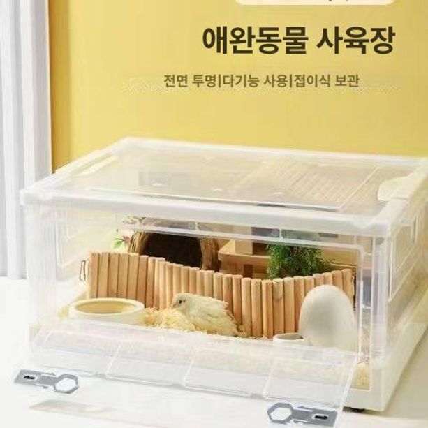 아크릴 햄스터케이지 투명 대형 은신처 하우스 고슴도치 상자 친칠라 기니피그 - 상세 이미지 4