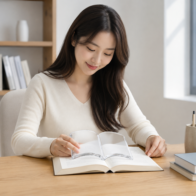 책모양 투명 아크릴 문진 독서대 책누르개 성경 책고정 페이퍼웨이트 선물 이미지 7