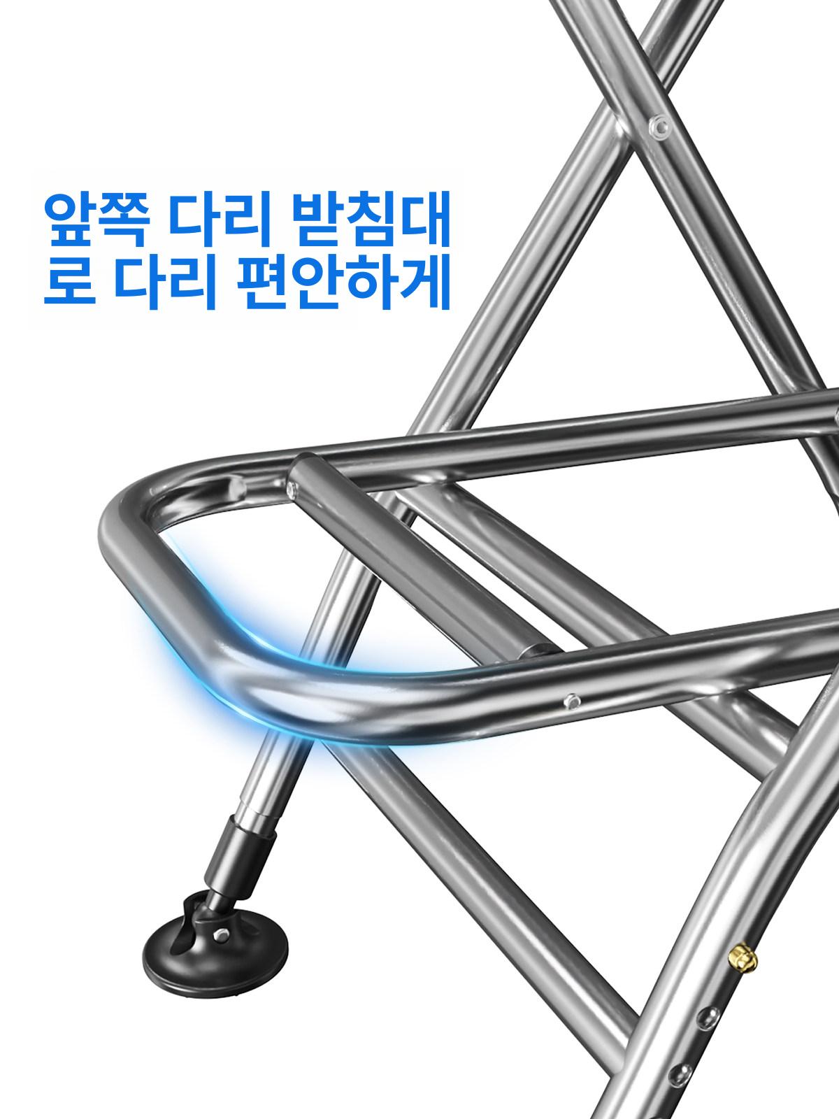 스텐 낚시의자 높은 민물 낚시 다리 버전 바다 갯바위 키다리 체어 의자만 스틸 레벨 - 상세 이미지 4