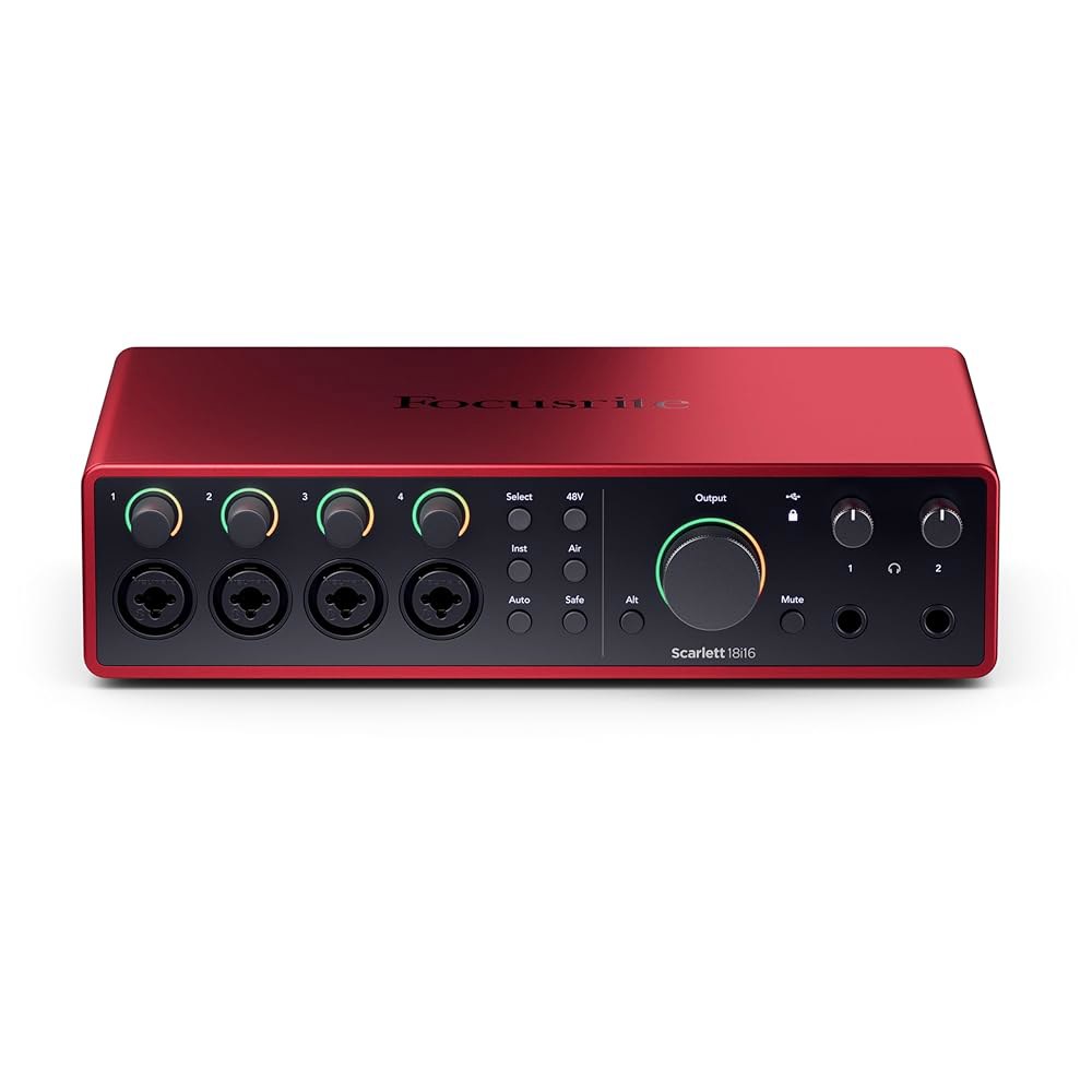 작곡, 음악 제작, 녹음 및 팟캐스트를 위한 Focusrite Scarlett 18i16 4세대 USB 오디오 인터페이스 u2014 고충실도, 스튜디오 품질 녹음에 필요한 모든 - 상세 이미지 2
