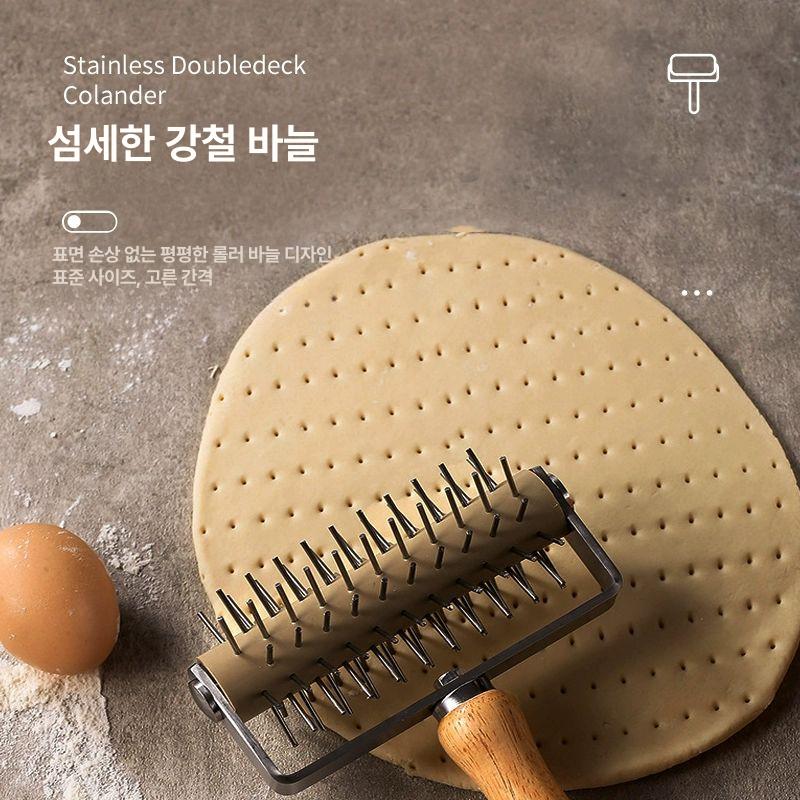 커터 격자롤러 반죽 도구 쿠키 주방 손잡이 나이프 제빵칼 홈베이킹 도우 가정용 - 상세 이미지 5