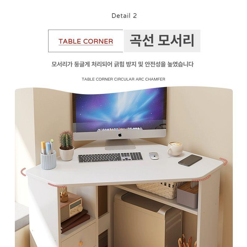 코너 사이드테이블 투명 원룸 탁자 선반 아크릴 북유럽 틈새협탁 콘솔 다용도 원형 - 상세 이미지 3