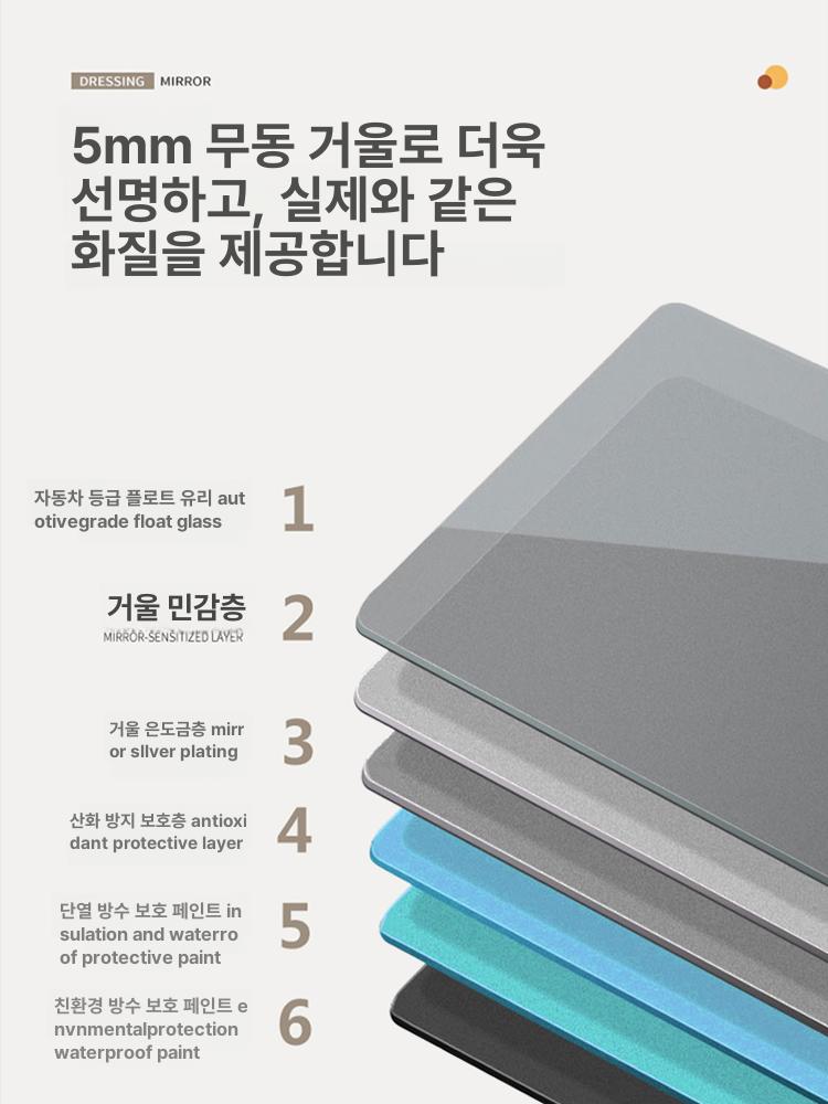 세로형 틈새거울 프레임 빈티지 화장대 수제작 슬림 평면 조명 현관 단독 엔틱 인테리어 - 상세 이미지 2