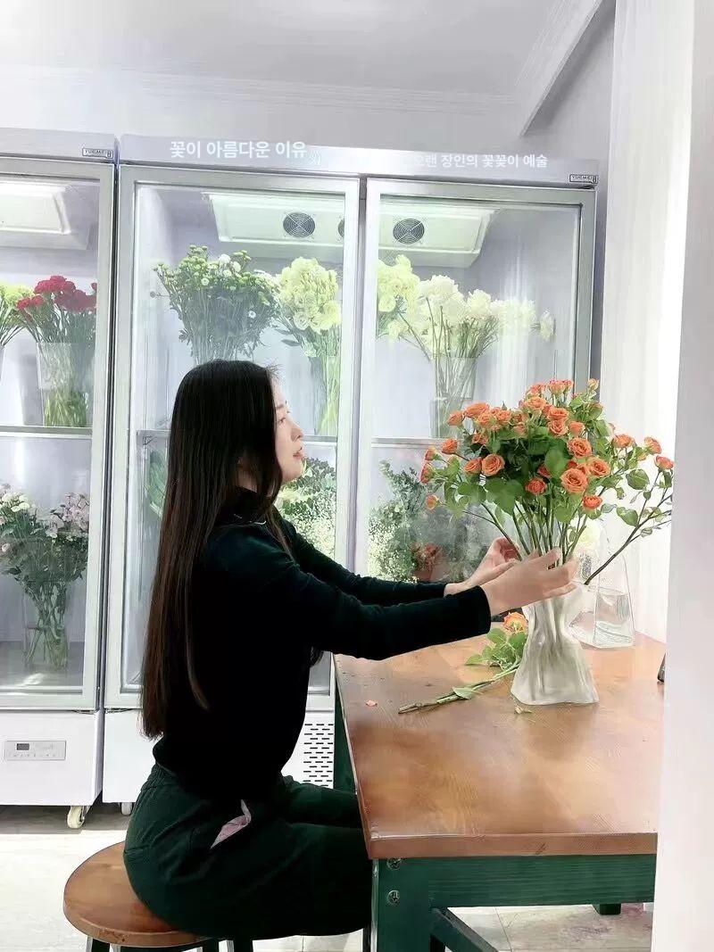 꽃꽂이 꽃집작업대 빈티지 꽃다발 포장 진열장 선반 정리대 복고풍 높이 진열대 화분 - 상세 이미지 4