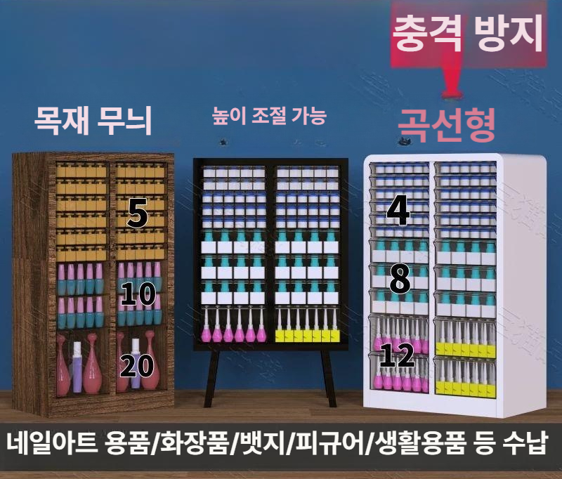투명 보관함 매장용 정리대 케이스 정리함 네일샵 진열대 네일아트 향수 디스플레이 - 상세 이미지 2
