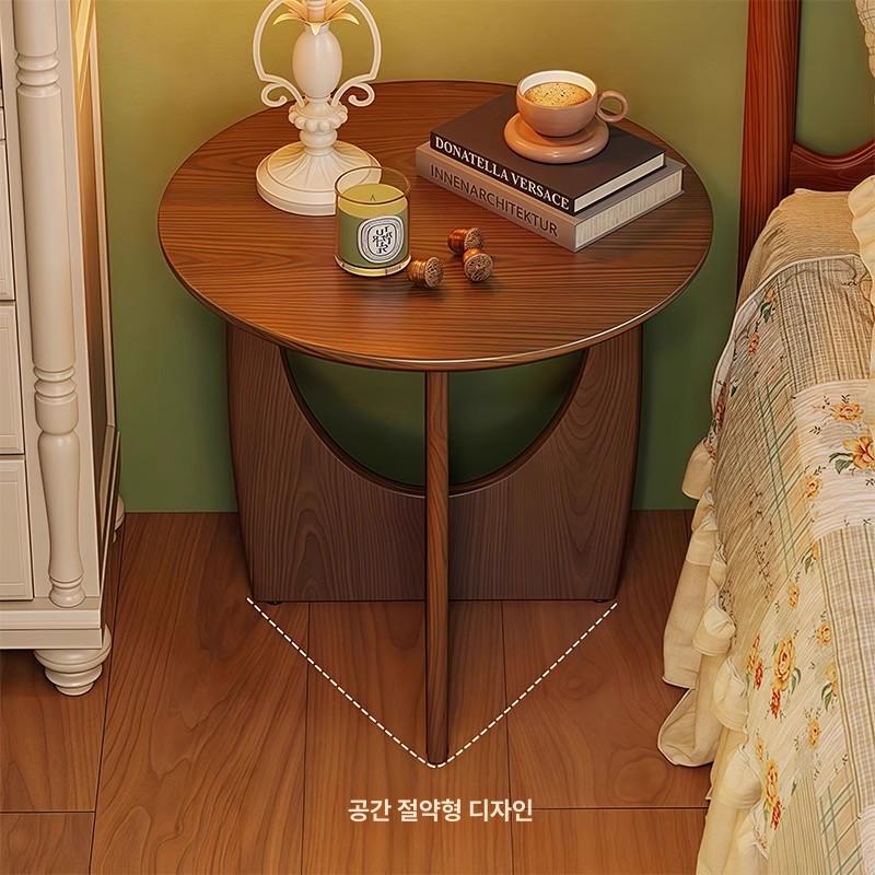 소형 티테이블 거실테이블 원형 협탁 심플 다용도 커피테이블 스타일 사이드테이블 - 상세 이미지 3