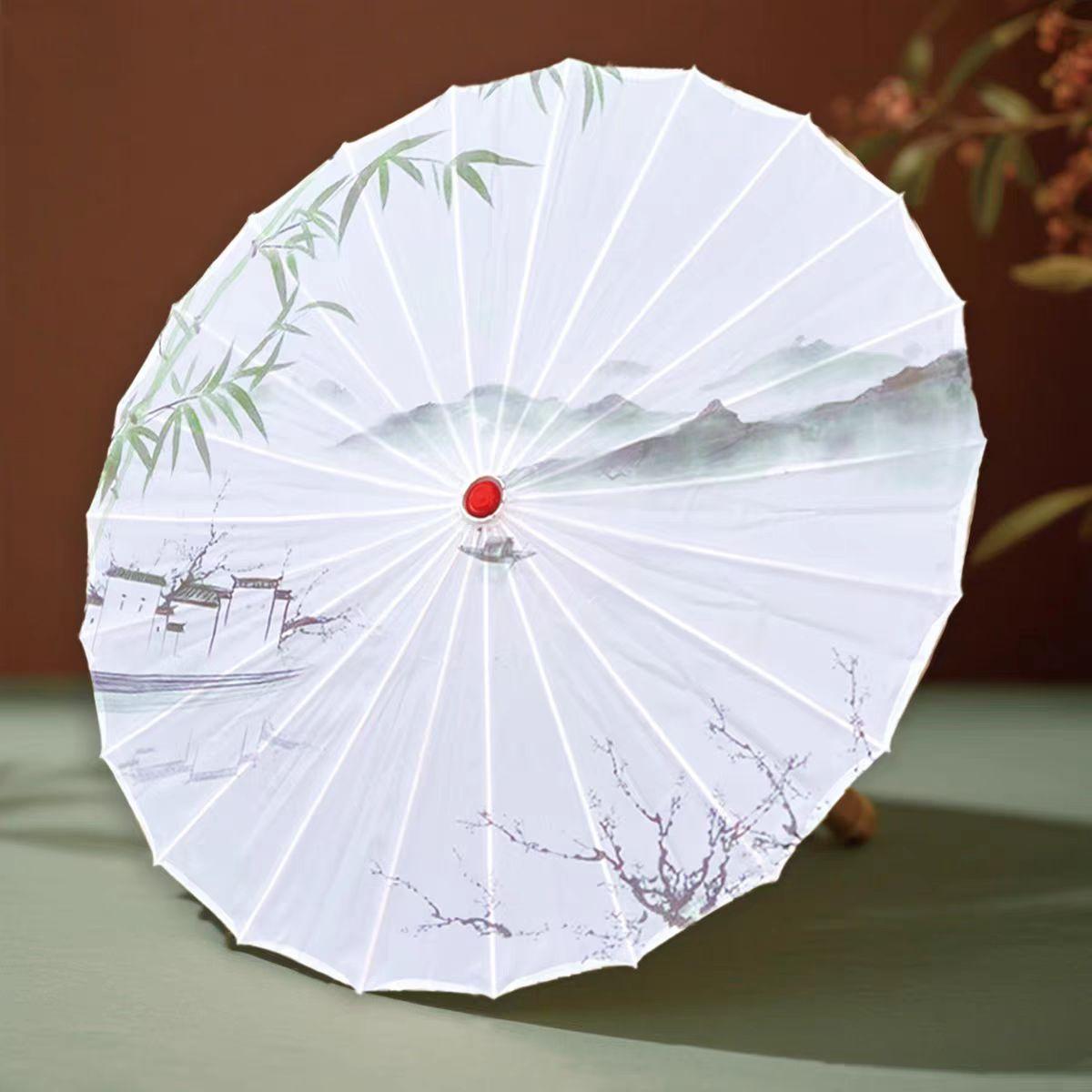 벚꽃 전통우산 빈티지 레트로 복고 대나무 장우산 사쿠라 문양 일본식 일본전통 - 상세 이미지 2