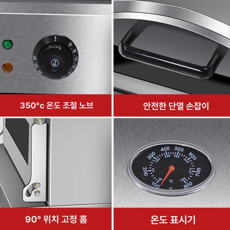 화덕 피자오븐기 소형 제빵용 전기오븐 그릴 숯불 기계 구이기 쿠커 굽는 데크오븐 - 상세 이미지 4
