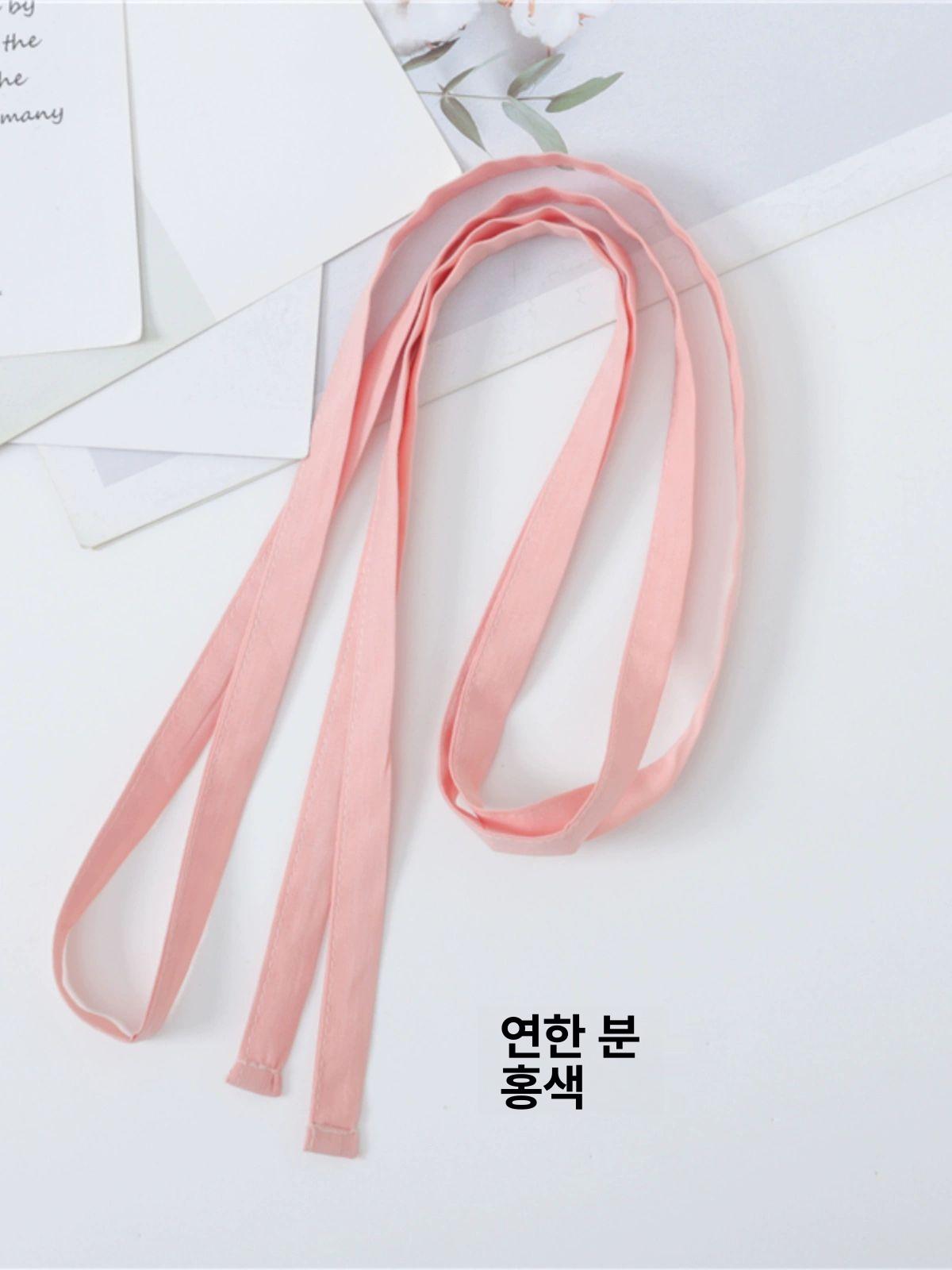 여성 슬림 허리끈 원피스 솔리드 린넨 코튼 스트링원피스 - 상세 이미지 4