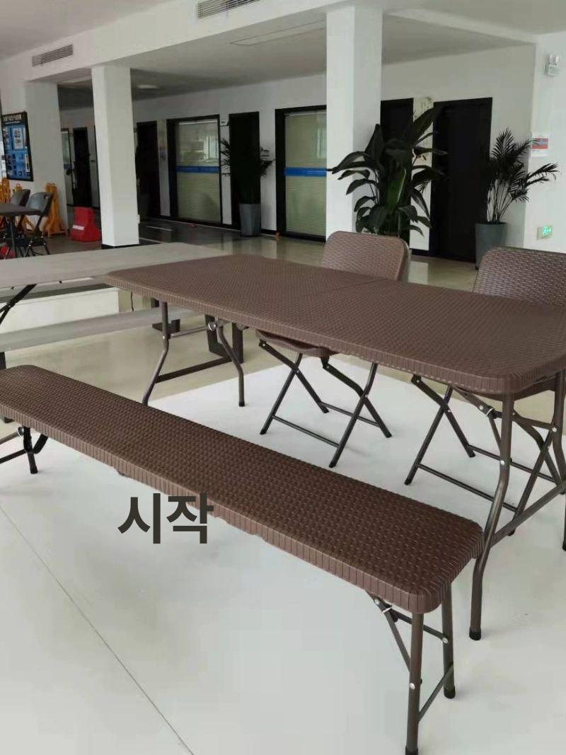 접이식 긴의자 벤치의자 카페 긴 원목 다이닝 의자 체어 식탁 북유럽 거실 철제 등받이 - 상세 이미지 3