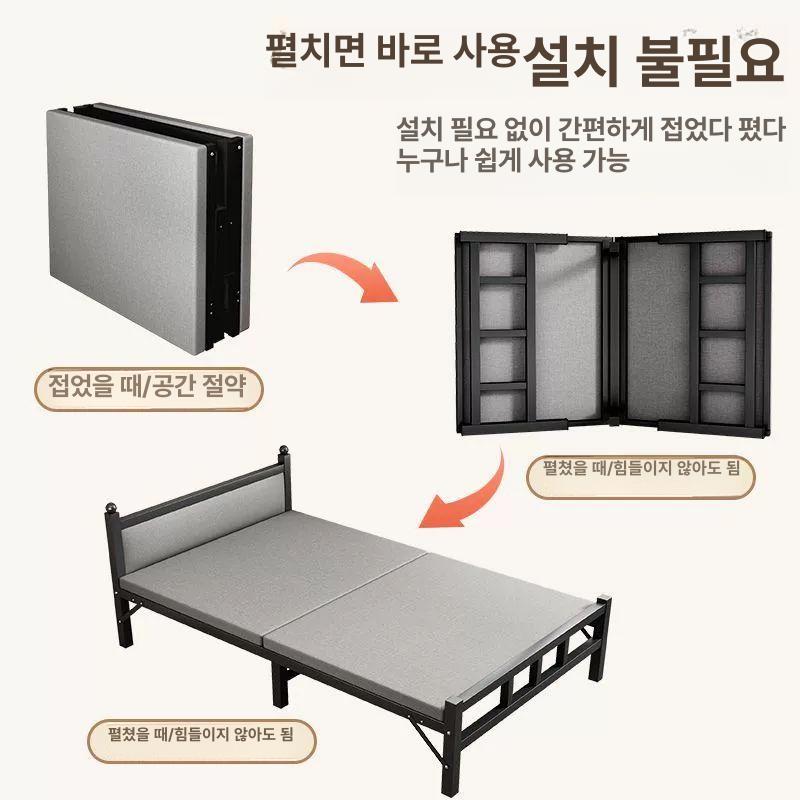1인용 소형침대 원룸 수납형 미니침대 서랍형 싱글침대 무설치 간이침대 - 상세 이미지 3