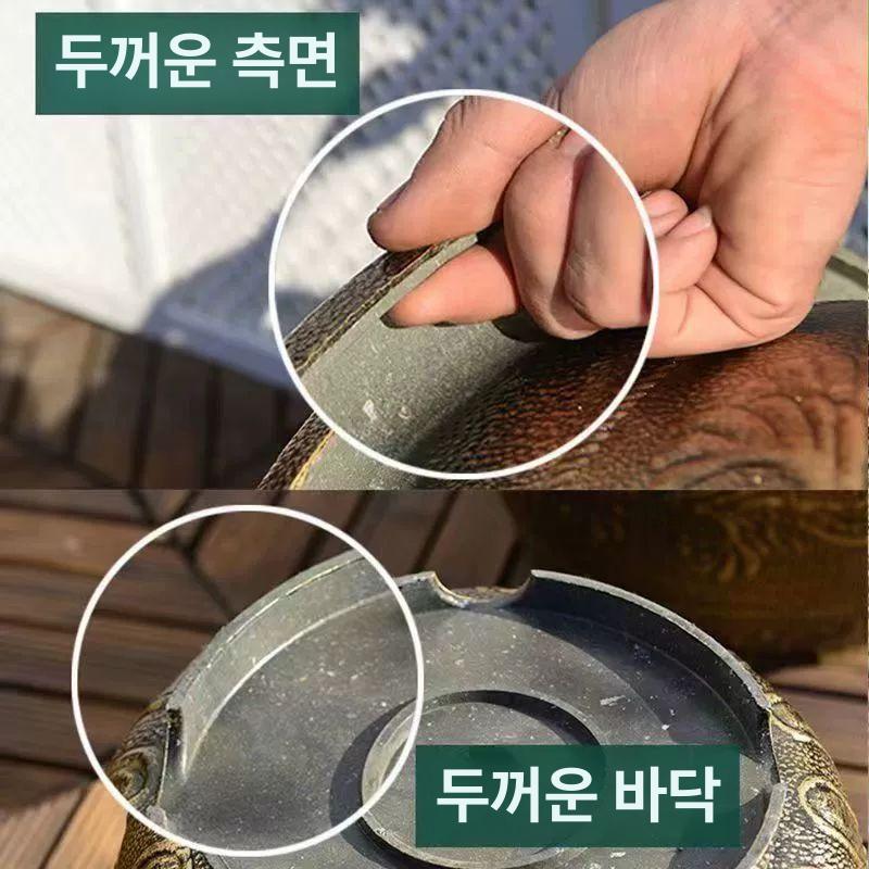 플라스틱 화분 모조 원형 식물 인공 장식 발코니 인테리어 미드센츄리 북유럽 정원 - 상세 이미지 2