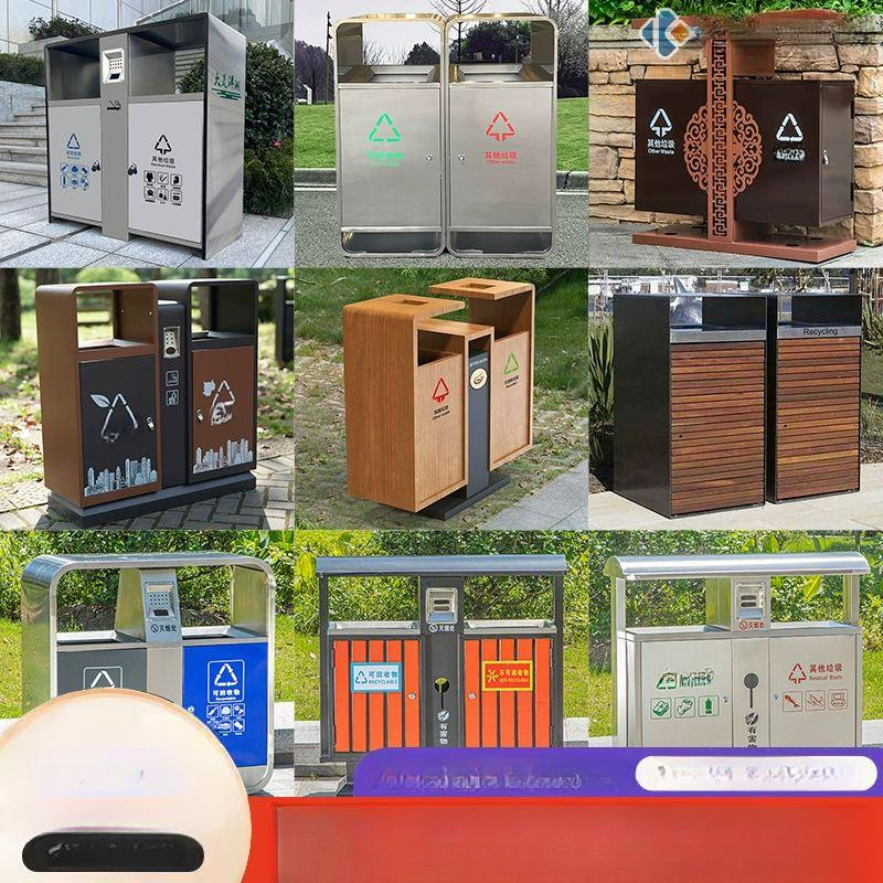 대형 휴지통 야외용 쓰레기통 바퀴달린 관공서 로비 펜션 카페 대용량 - 상세 이미지 2