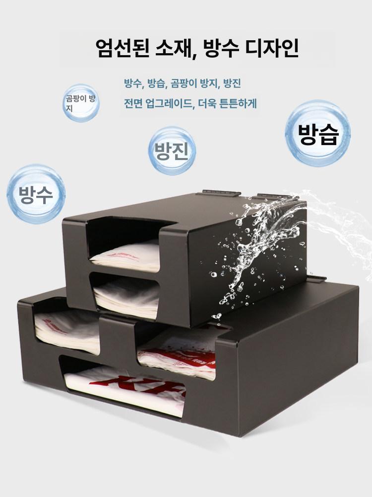 비닐 카페디스펜서 탕비실 컵 커피 카운터 수납함 포장 스탠드 일회용 업소용 정리 - 상세 이미지 3