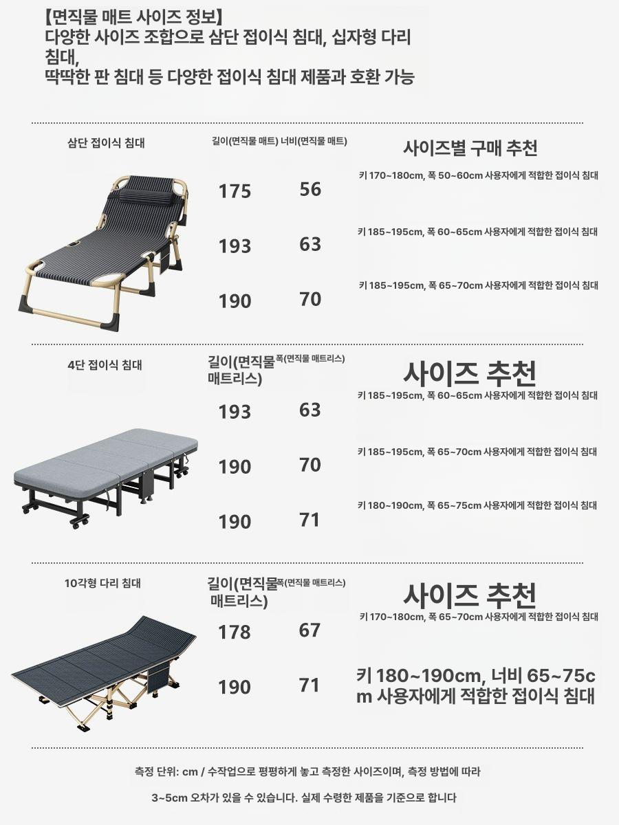 1인용 소파침대 폴딩 접이식 리클라이너 등받이 조절 침대소파 간이침대 암리스형 이미지 6