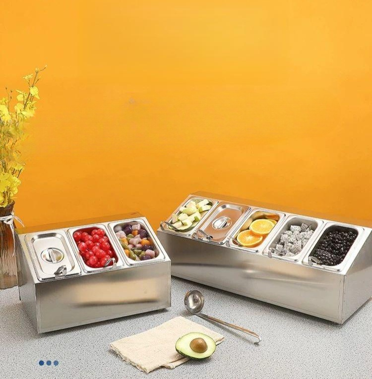 셀프바 냉장고 미니 반찬 쇼케이스 토핑 보관 식당 카페 디스플레이 저온 보온 업소용 - 상품 이미지