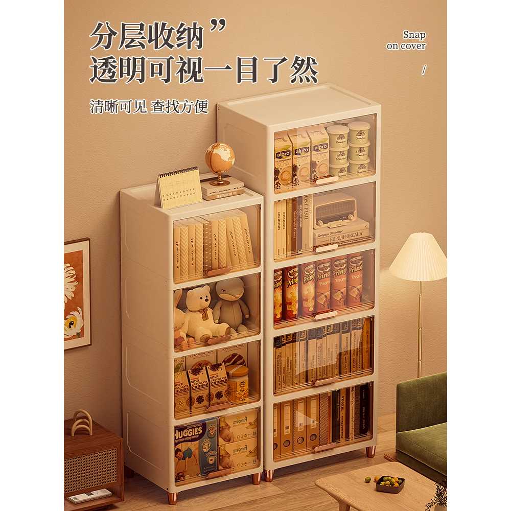 수납장 침실 캐비넷 투명 5단 옷장 옷정리 컬러 심플리 보노 플라스틱서랍장 보관함 - 상세 이미지 3