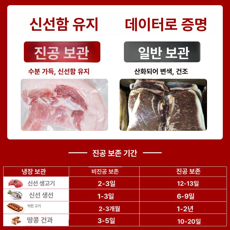 식품보관 진공포장기계 밀봉 업소용 음식 생선 보관 자동 밀봉기 산업용 진공기 실링기 정육 - 상세 이미지 3