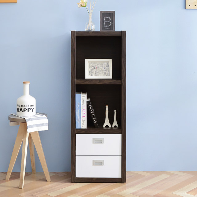 가구의서 G3 하단 서랍 책장 423x280x1200mm, 3단, 월넛 - 상품 이미지
