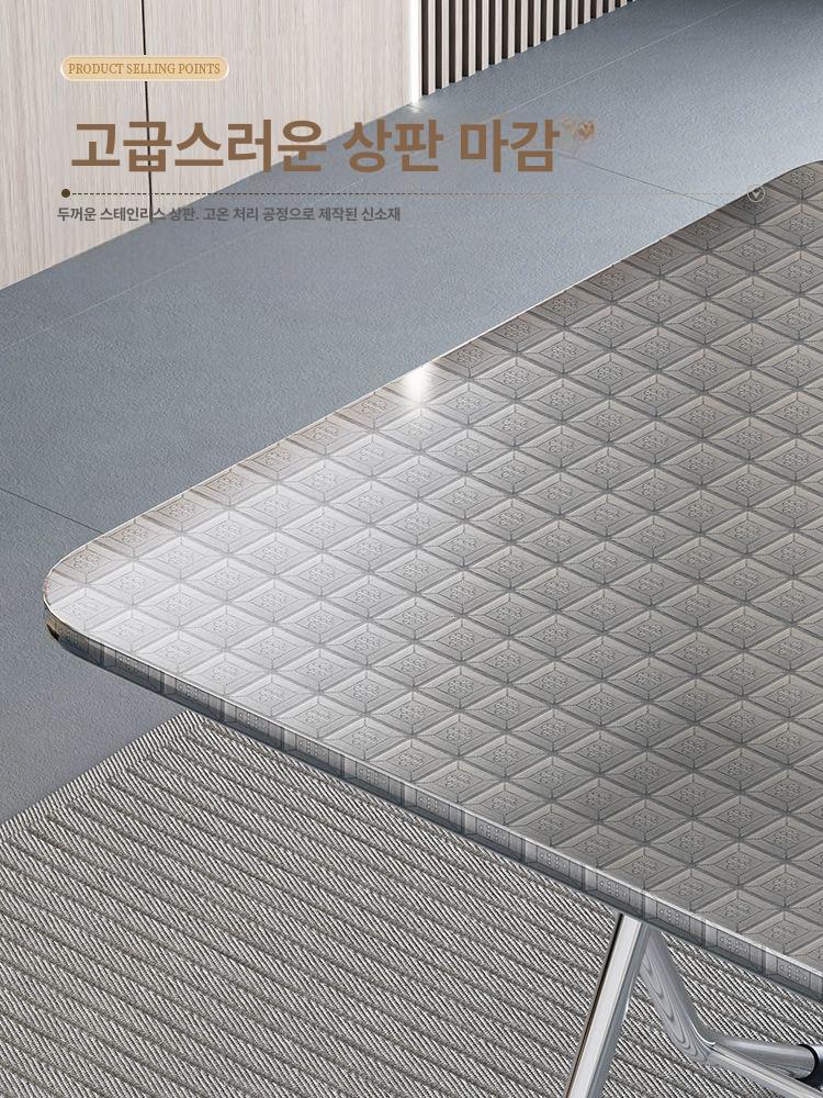 스텐 접이식 테이블 행사장 철제 휴대용 술집 폴딩 카페 테라스 스테인레스 간이 파티 포차 - 상세 이미지 4