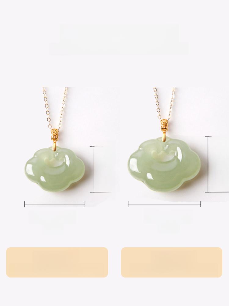 천연옥 펜던트 행운 선물 진짜 부적 체인 주얼리 목걸이 기본 코끼리 참 쥬얼리 패션 - 상세 이미지 2