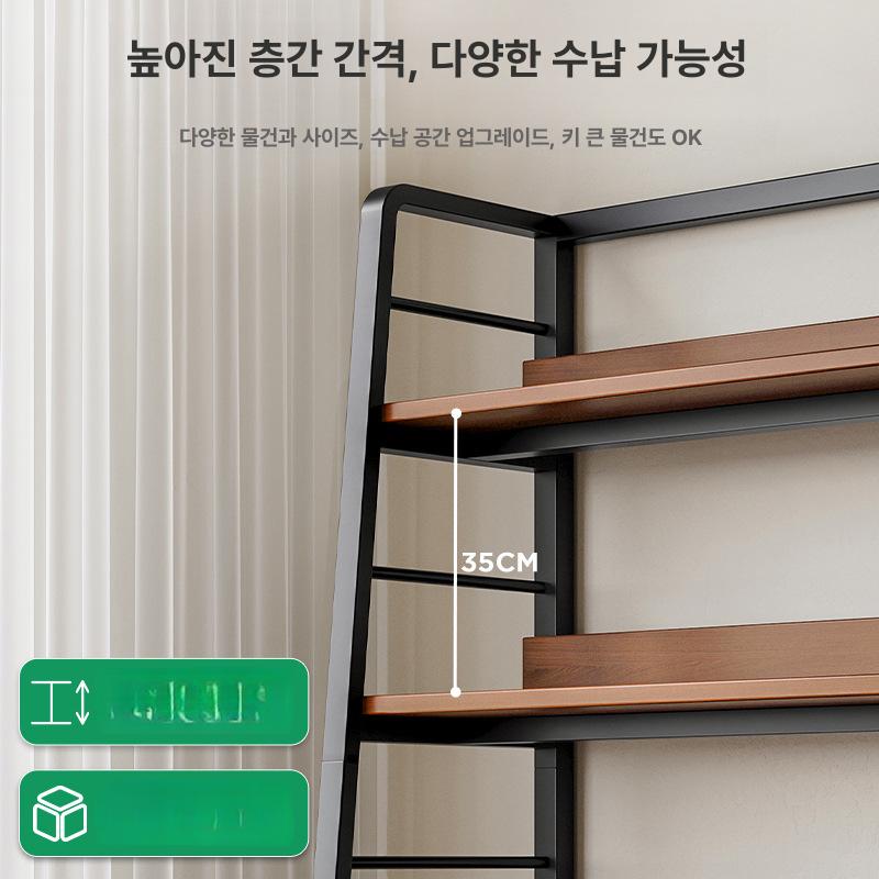원목 카페선반 매장 진열대 상점 디스플레이 철제 우드랙 거치대 판매 - 상세 이미지 3