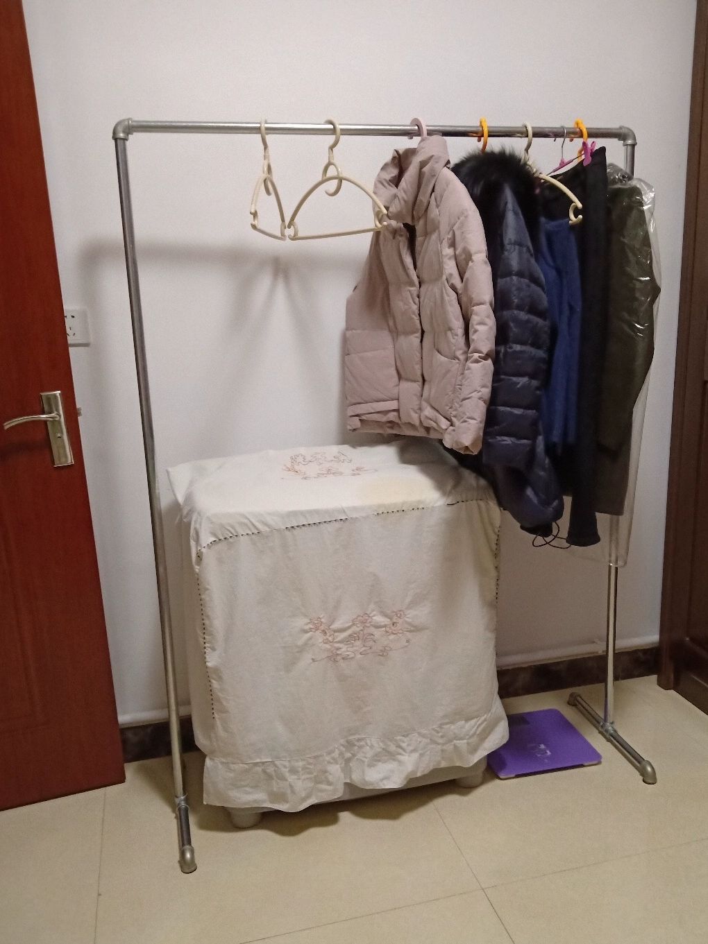 업소용 매장용 사무실 옷걸이 행거 디스플레이 스탠드형 바퀴형 스탠드옷걸이 - 상세 이미지 4