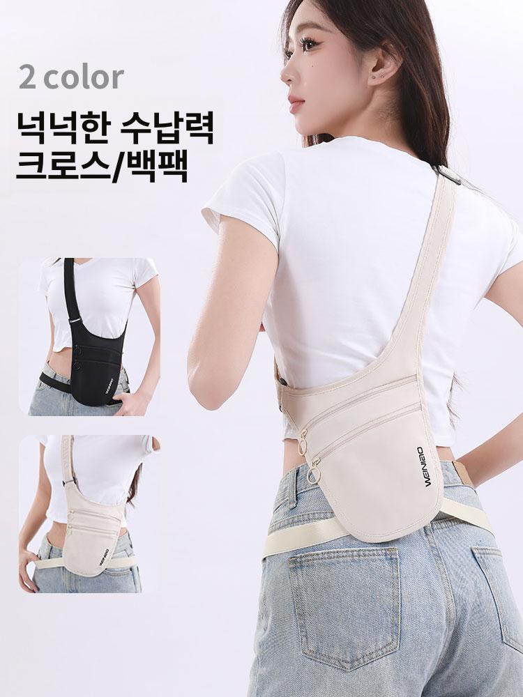 해외여행 도난방지 슬링백 소매치기방지 여권보관 남성 유럽 안심여행가방 - 상세 이미지 3