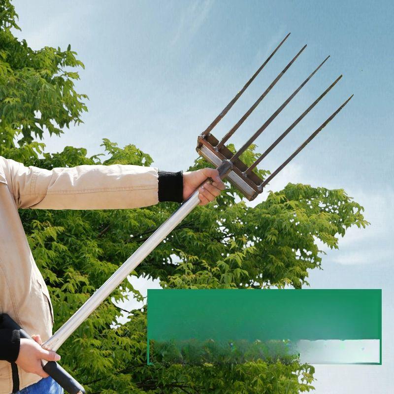 파종 포크삽 마늘 가정용 괭이 단조 경작기 수확도구 쟁쇠 삼지창 수확삽 밭갈이 갈퀴 - 상세 이미지 3