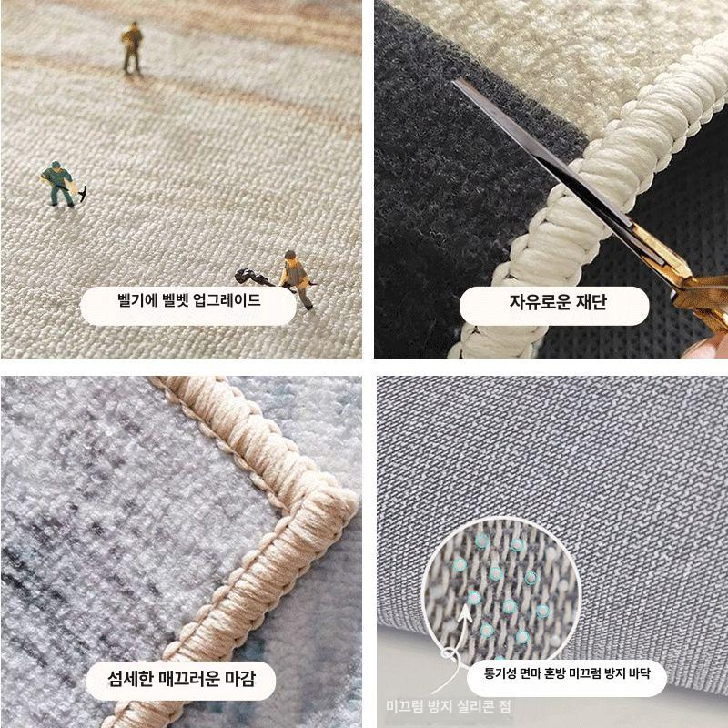 피아노 러그 원형 둘레 패드 층간소음 사계절 가정용 전용 라운드 강당 직경 물세탁 - 상세 이미지 4